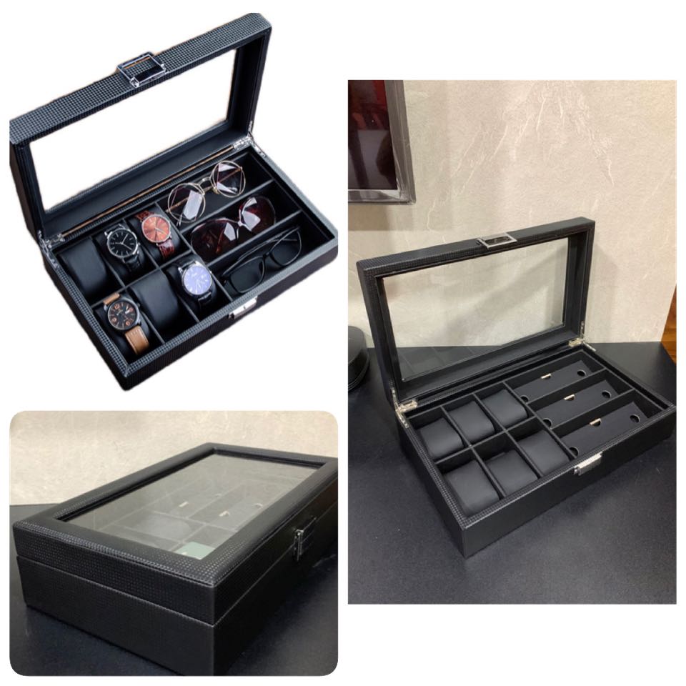 Watch and sunglass box top