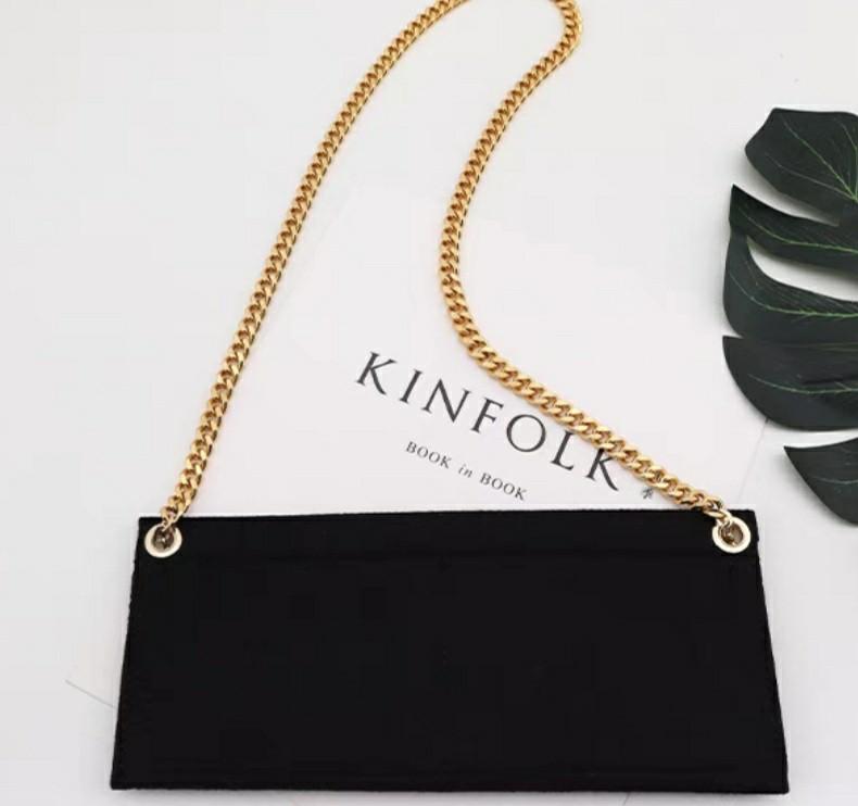 YESIKIMI UPTOWN Envelope Clutch Conversion Kit Premium Felt Inset With  120cm Chain
