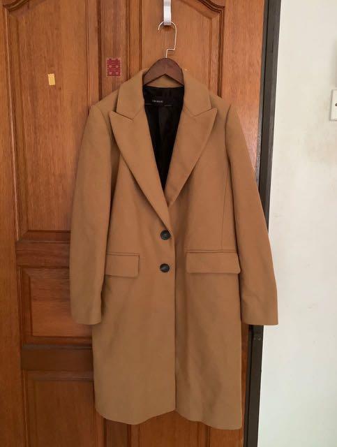 zara khaki coat
