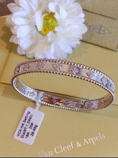 18K HK Van Cleef Perlee Diamond Bracelet