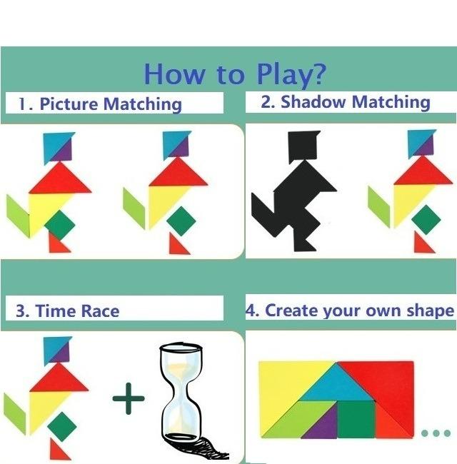 3D Magnetic Toys Jigsaw Tangram Puzzles for Kids Game Montessori ...