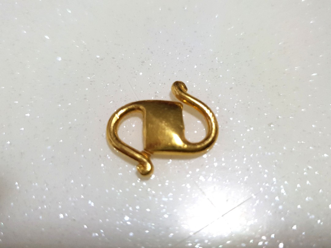 Gold Hook Pendant -  Singapore