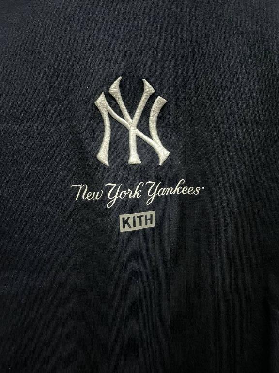 #TerlebihBeli 🆕 Kith For Major League Baseball New York Yankees Icon  Script Box Tee Navy