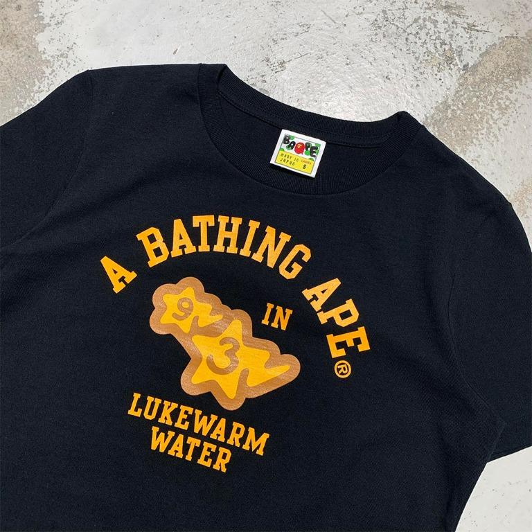【工工】A Bathing Ape Lukewarm Water Tee 日本製 溫水 Ape Star 短袖, 她的時尚, 洋裝＆套裝