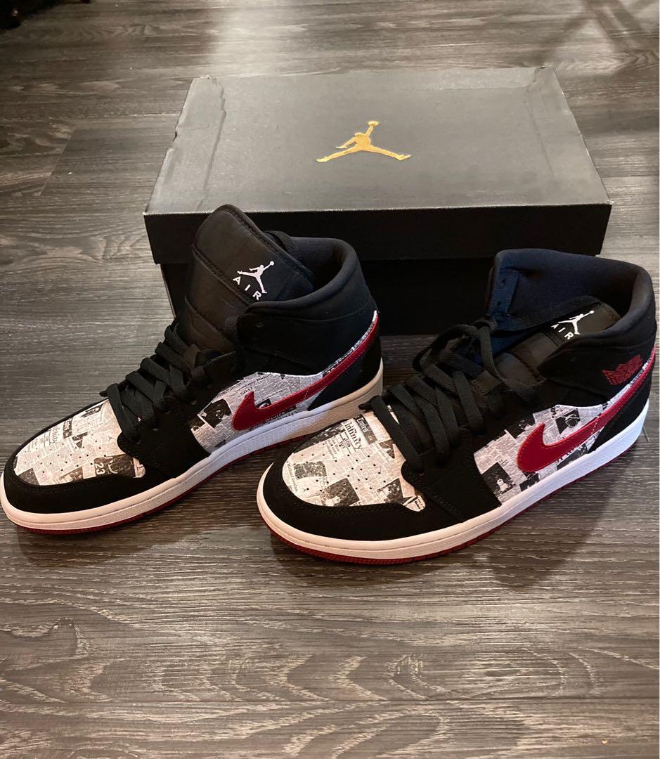 Air jordan discount 1 mid newspaper