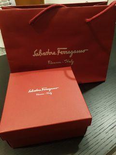 Authentic Salvatore Ferragamo box + Paperbag