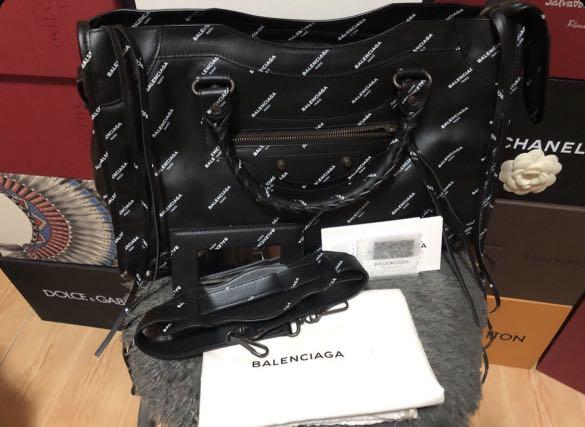 Balenciaga Logo City Bag (Category: Luxury Bags & Wallets) located in Bacolod City. Submitted by blackwidow28 (Listing ID 1126924282, Image 2). Description: Selling for A Friend Balenciaga Logo City Bag in Medium Size..Good as New mint condition..Dust bag and Care Cards only no more Box...