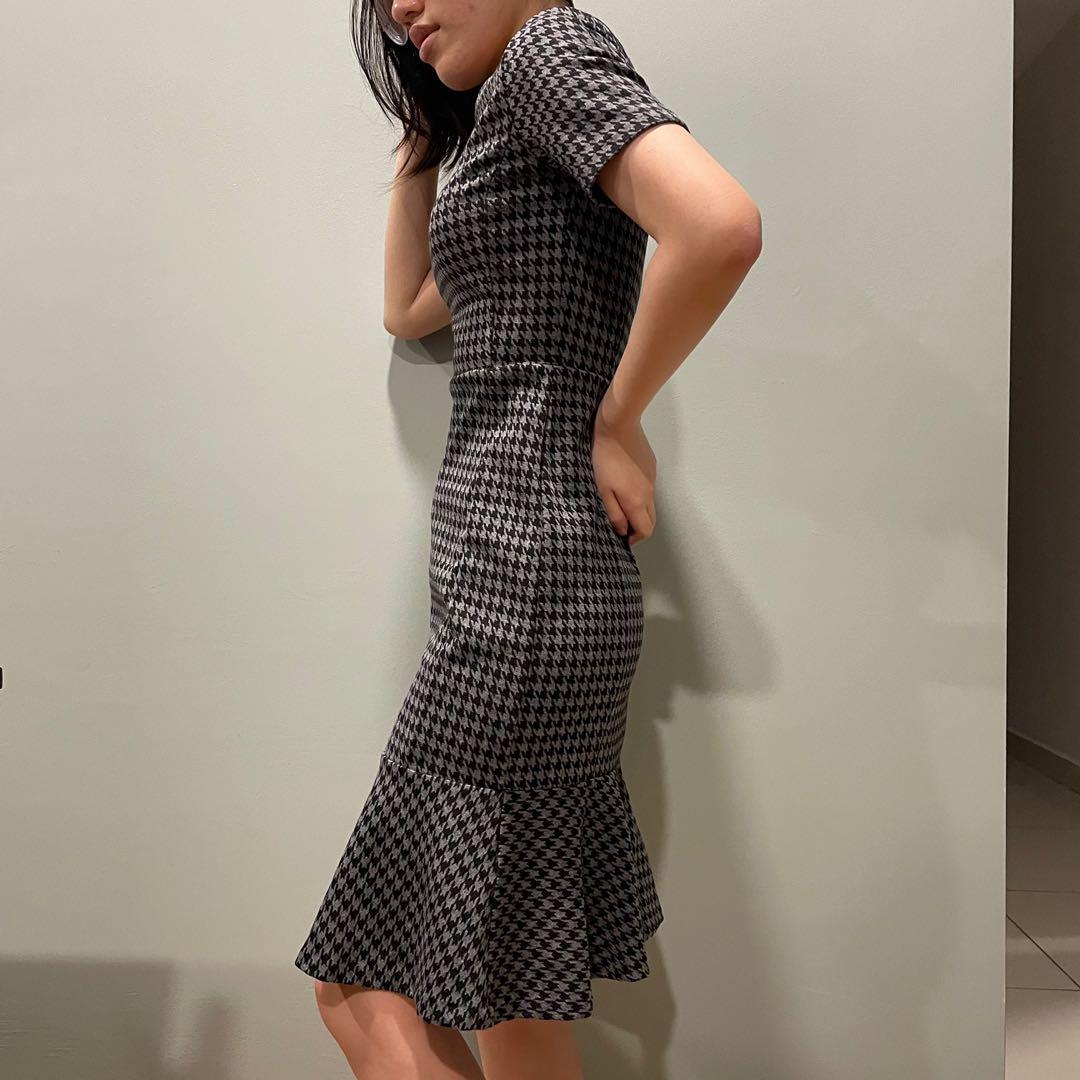 BANANA REPUBLIC HOUNDSTOOTH DRESS CHECKERED Women s Fashion