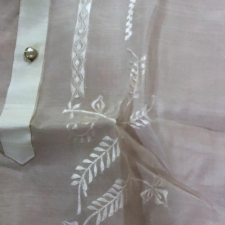 Barong Tagalog never used Charito Alunan size M, Men's Fashion, Tops