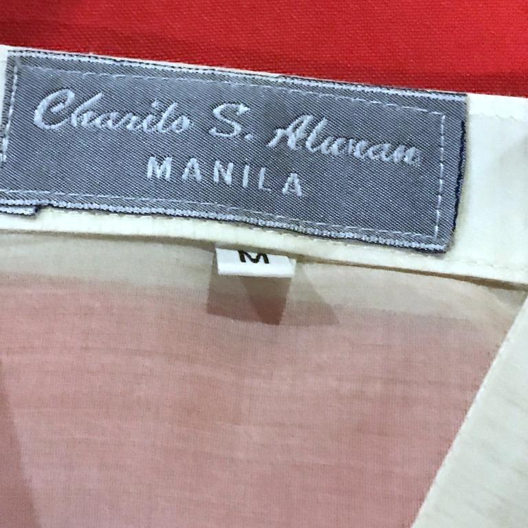 Barong Tagalog never used Charito Alunan size M, Men's Fashion, Tops