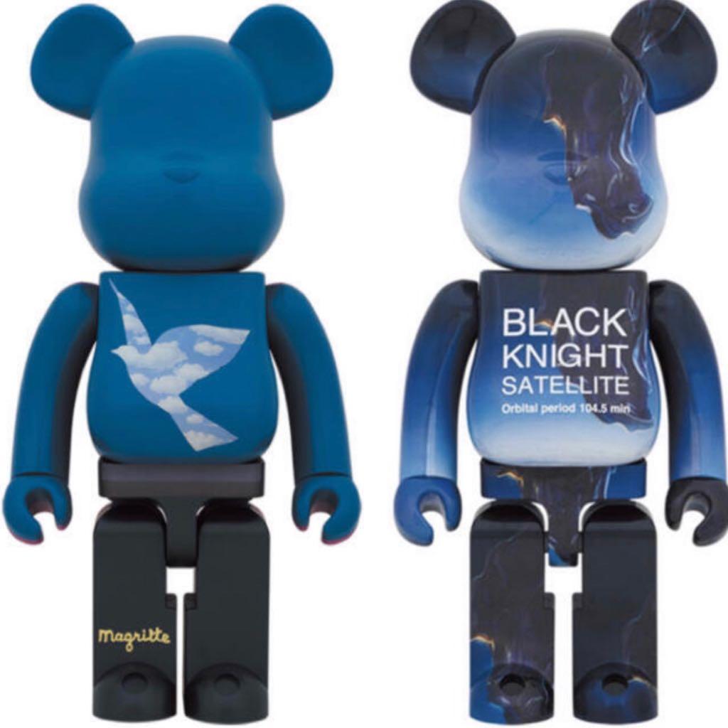 Bearbrick black knight & Rene Magritte 1000% be@rbrick ufo first