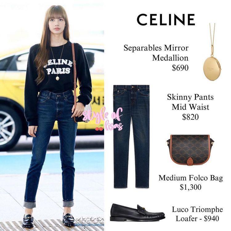 Blackpink Lisa Celine Folco Triomphe Crossbody, Women's Fashion