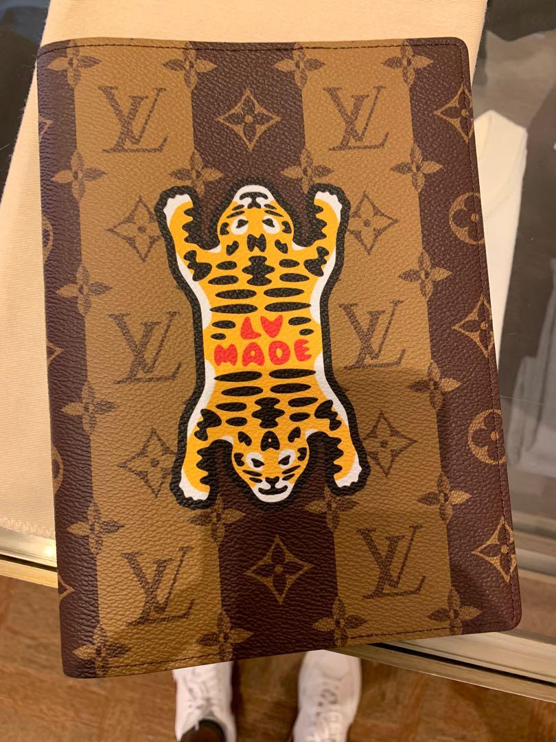 Louis Vuitton x Nigo Notebook Cover Monogram Stripes Brown in