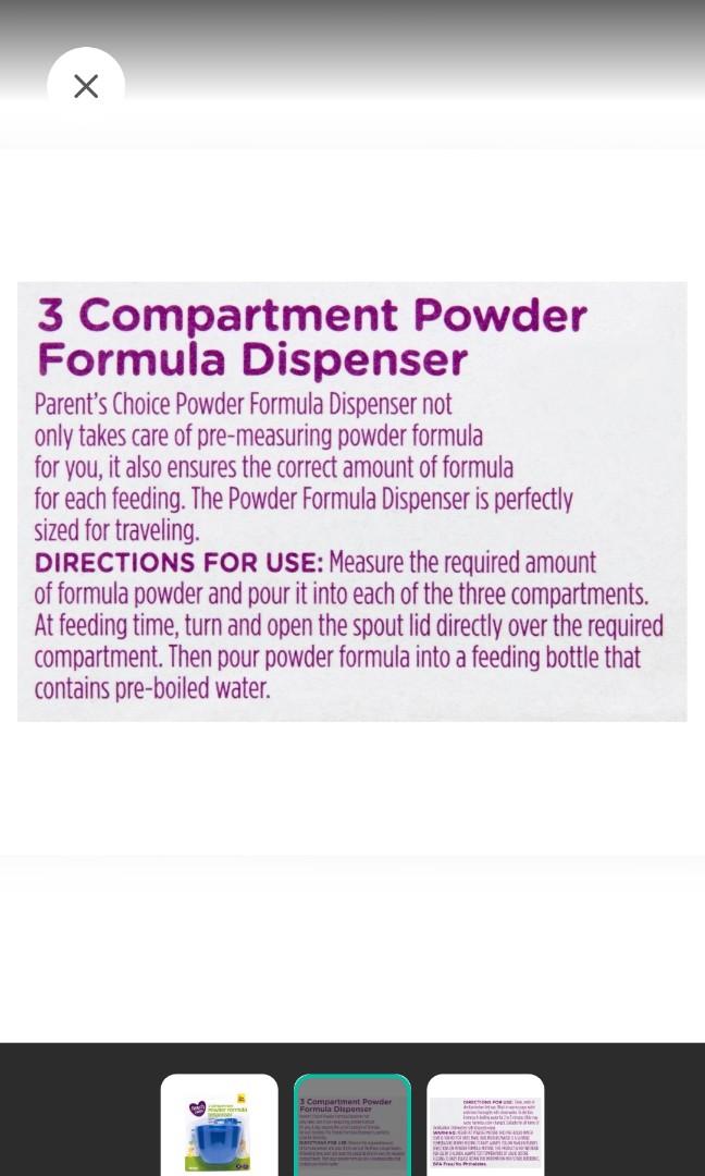 Parents choice formula dispenser clearance