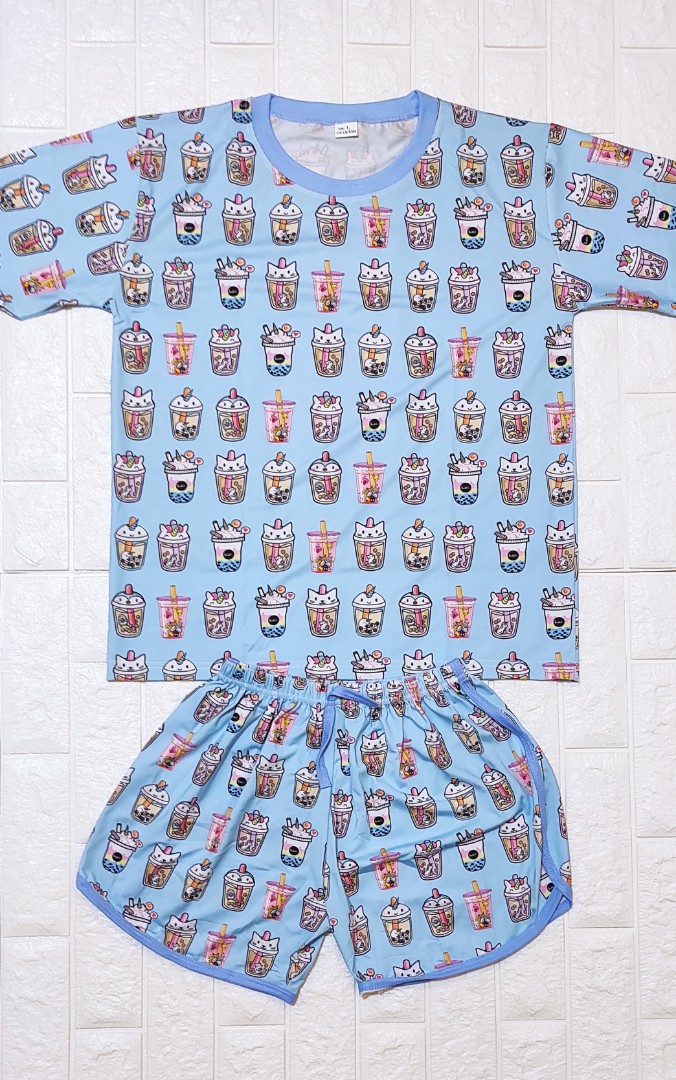 Bubble Tea Drifit pyjamas set (PTP50cm) (New), Women's Fashion, Dresses ...