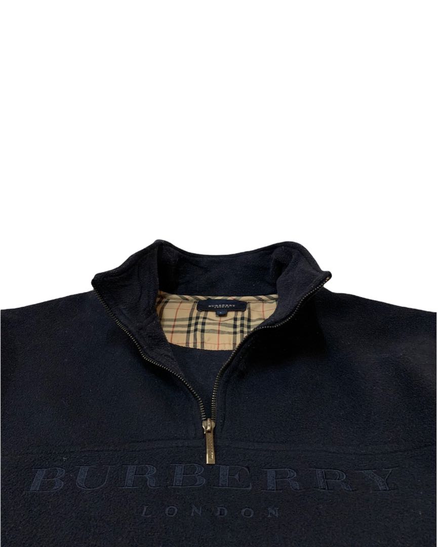 Burberry quarter zip fleece outlet