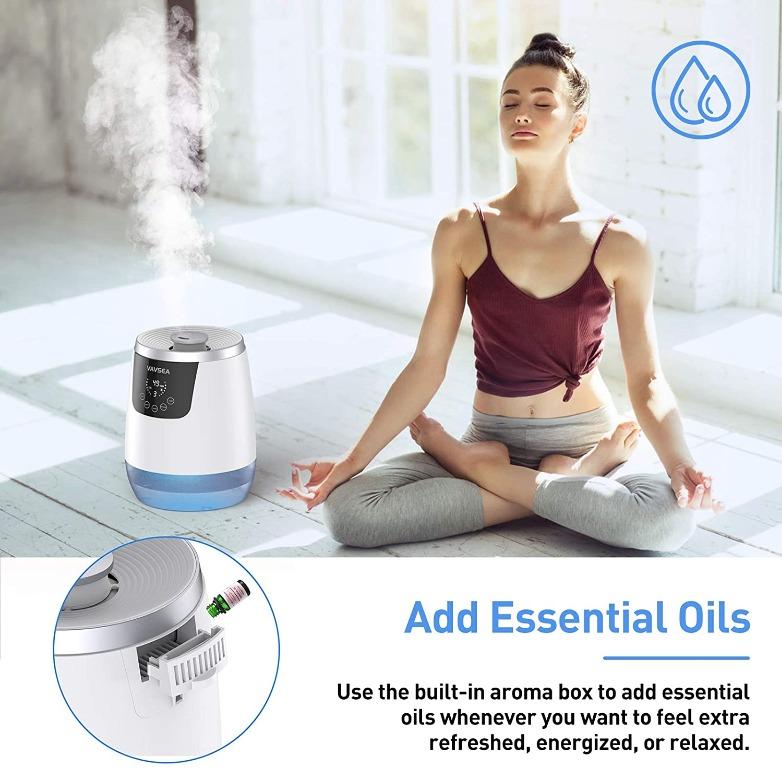 Cool Mist Humidifier 3-in -1 Essential Oil Diffuser 30 Db Quiet Humidifier  Auto-off Ultrasonic Humidifier Mini Humidifiers For Bedroom Baby Room Offic