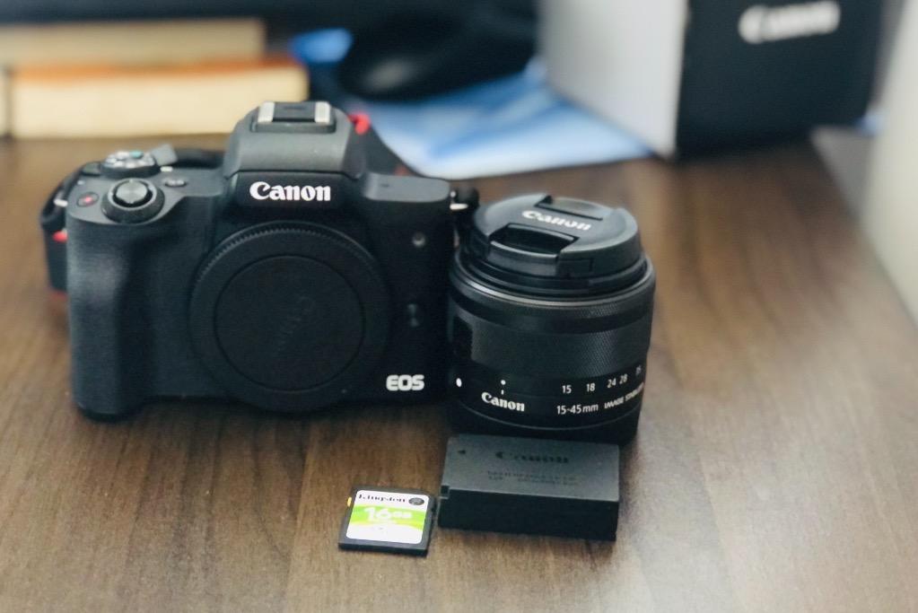 Canon EOS M50 Mirrorless Vlogging Camera Kit with EF-M 15-45mm Lens, Black
