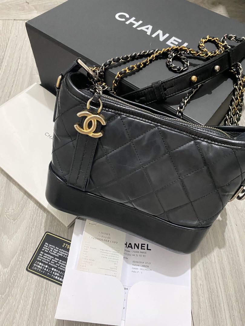 CHANEL'S GABRIELLE SMALL HOBO BAG (Black), 名牌, 手袋及銀包- Carousell