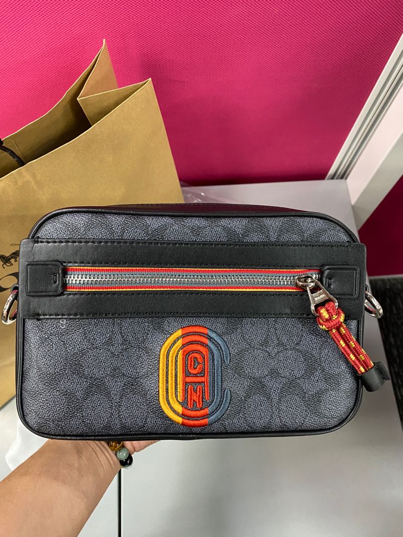 Academy crossbody in signature canvas with sales varsity zipper and coach patch