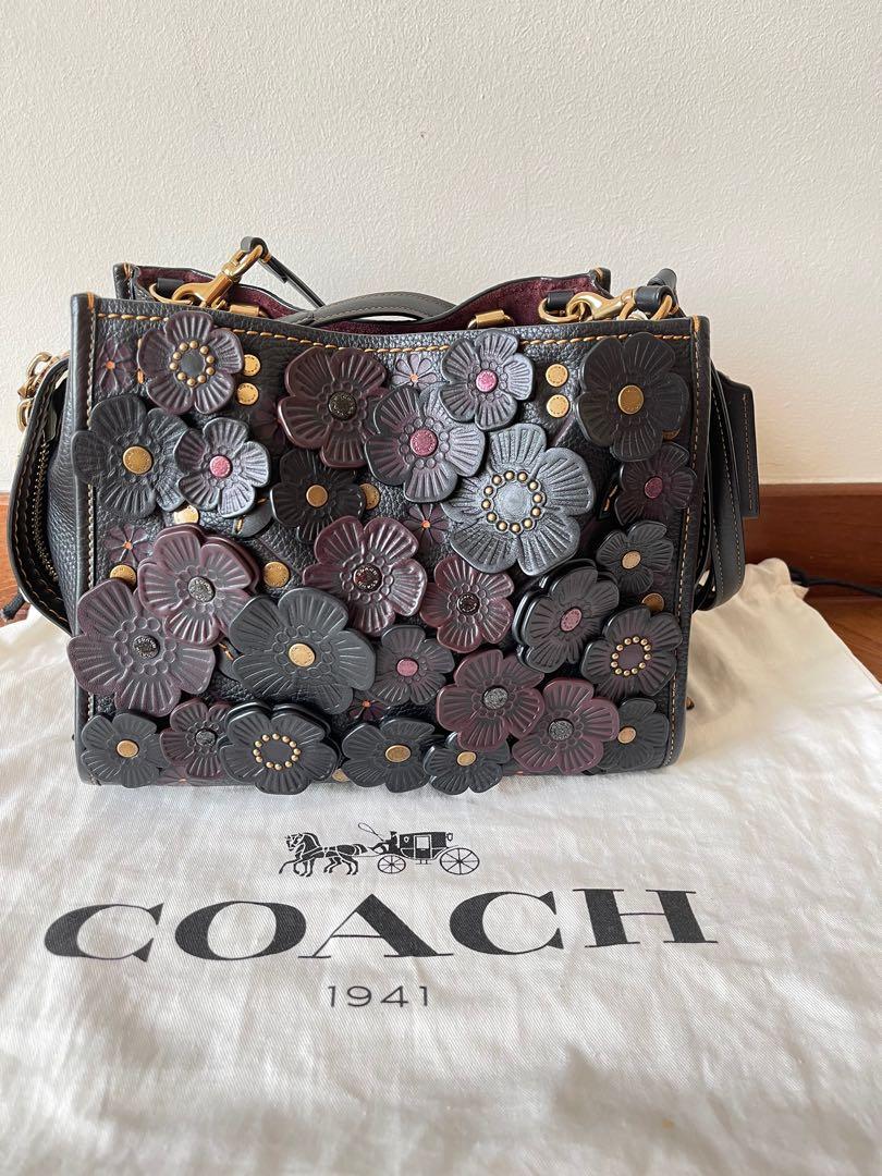 COACH Tea Roses Rogue 25 Bag in Red