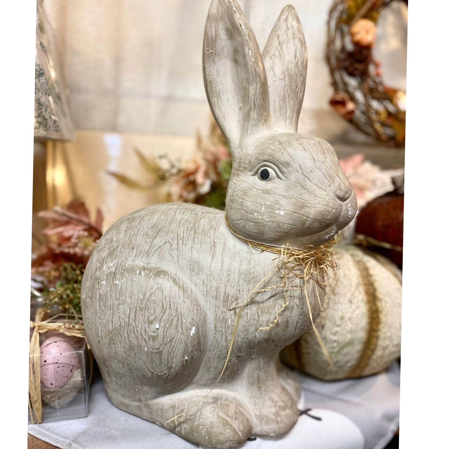 Rustic bunny figurines Clearance