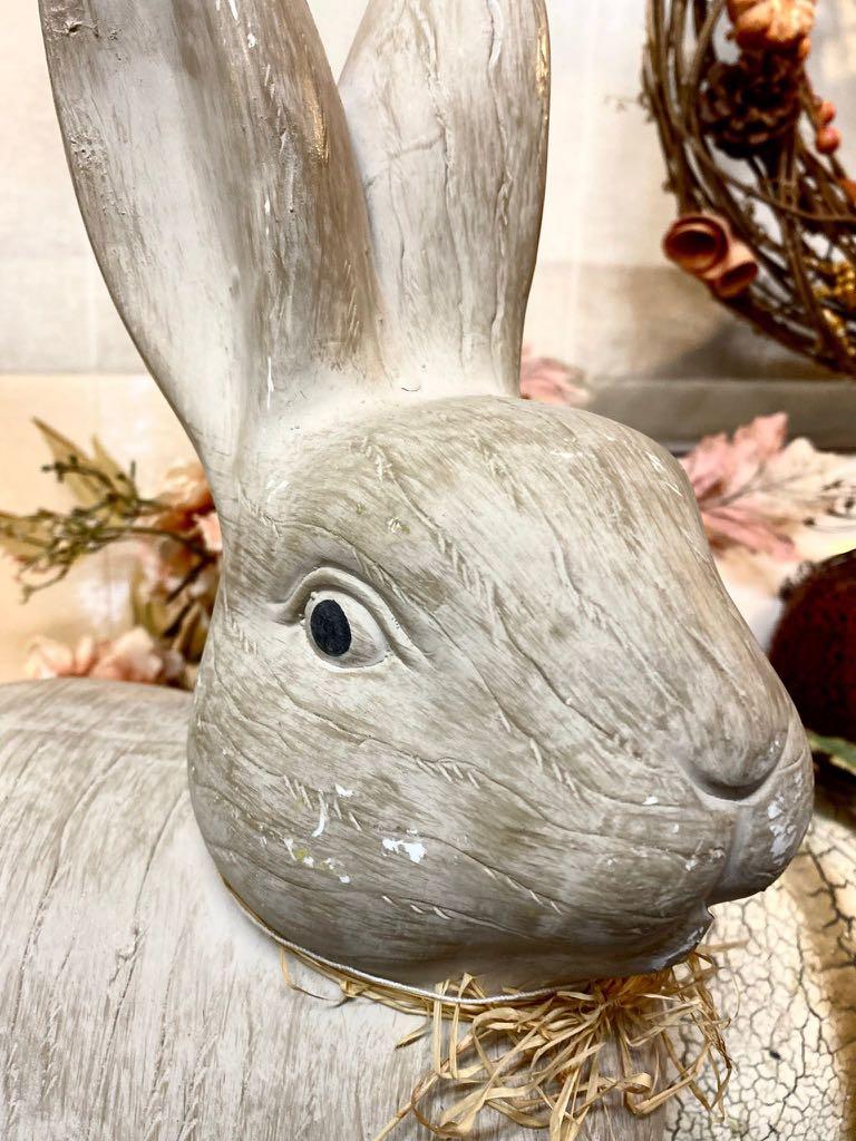 Rustic bunny figurines Clearance