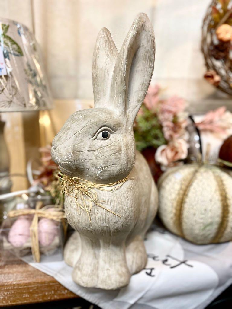 Rustic bunny figurines Clearance