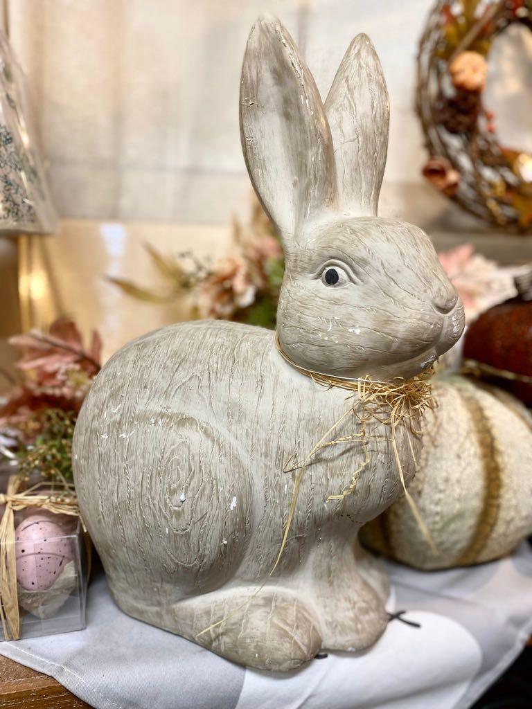 Rustic bunny figurines Clearance