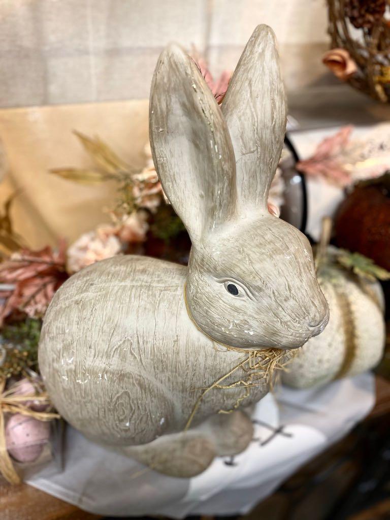 Rustic bunny figurines Clearance