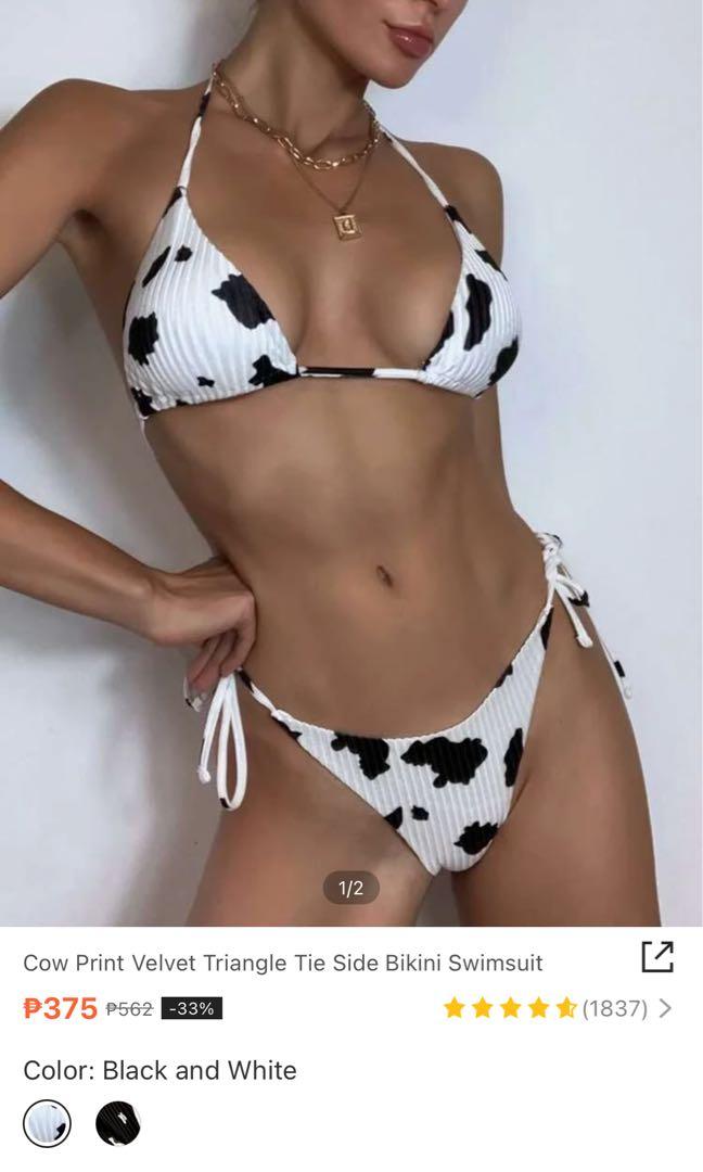 Cow print kini (Category: Bikinis & Swimsuits) located in Makati City. Submitted by ericaranjo (Listing ID 1127049067, Image 1). Description: Used once.