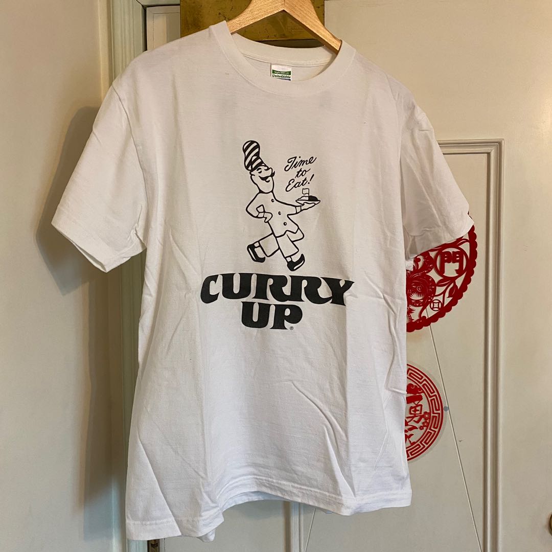 Curry up logo tee size L by nigo human made, 男裝, 上身及套裝, T