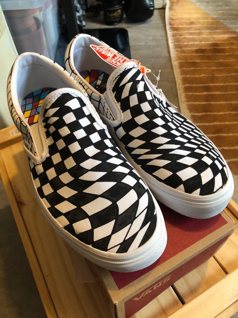 Trippy checkerboard vans outlet