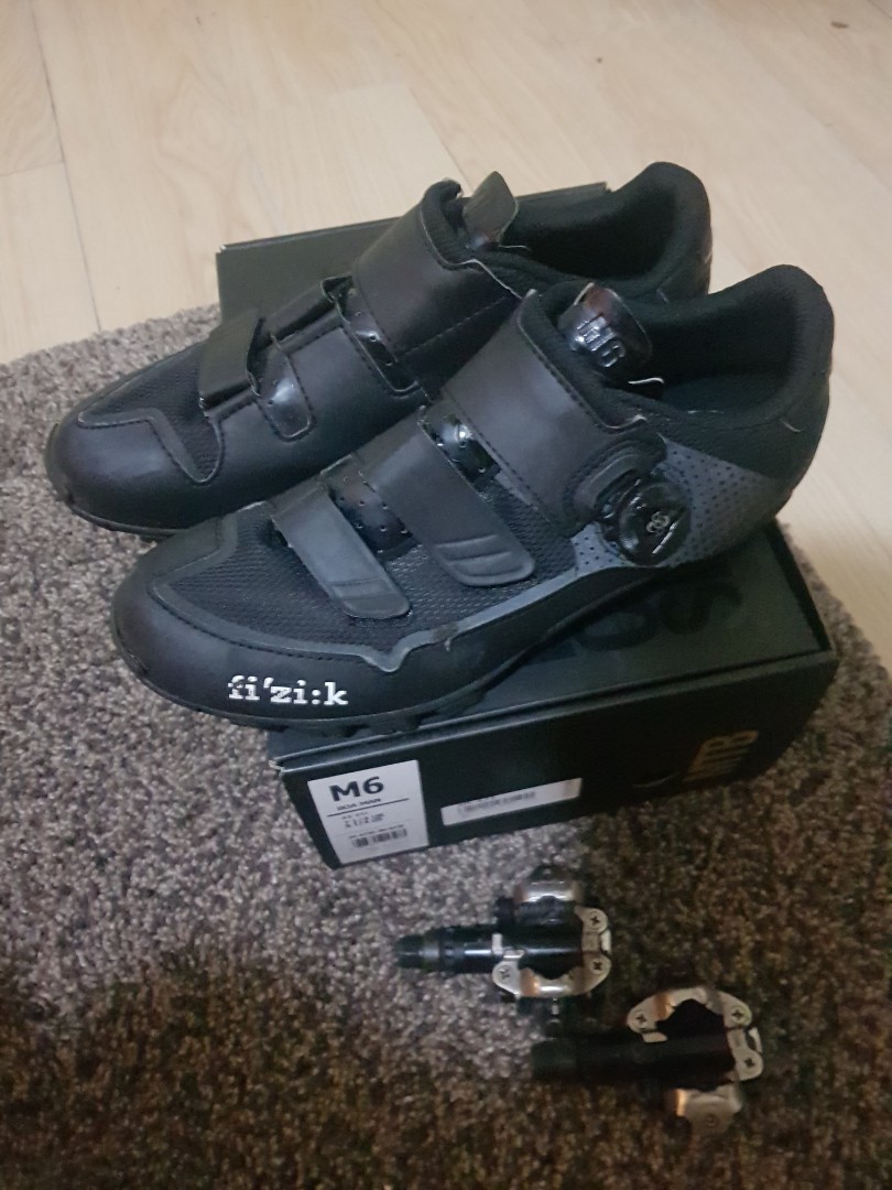 Fizik M6 mtb shoes with pedals, Men's Fashion, Footwear, Dress shoes on