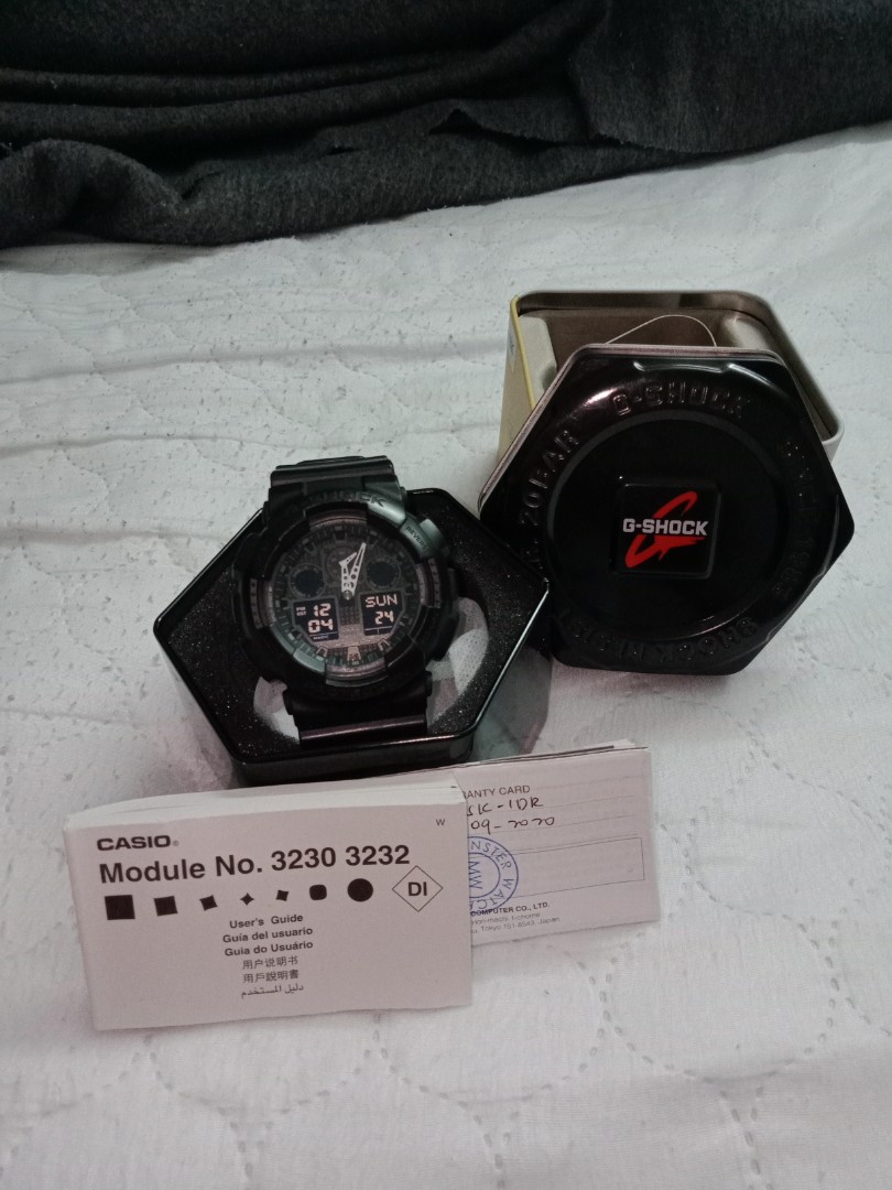 Ga 100 military series watch in black on sale