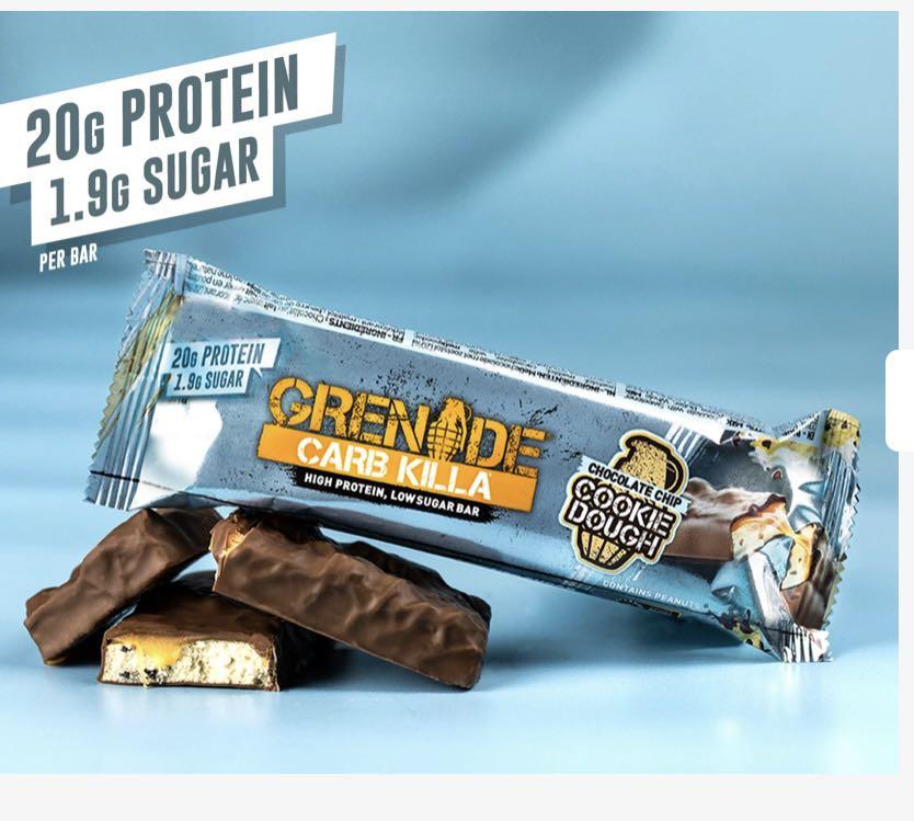 GRENADE CARB KILLA PROTEIN BAR CHOCOLATE CHIP COOKIE DOUGH, Food
