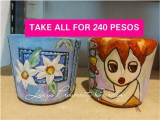Hand Painted Pot Set (TAKE ALL 2)
