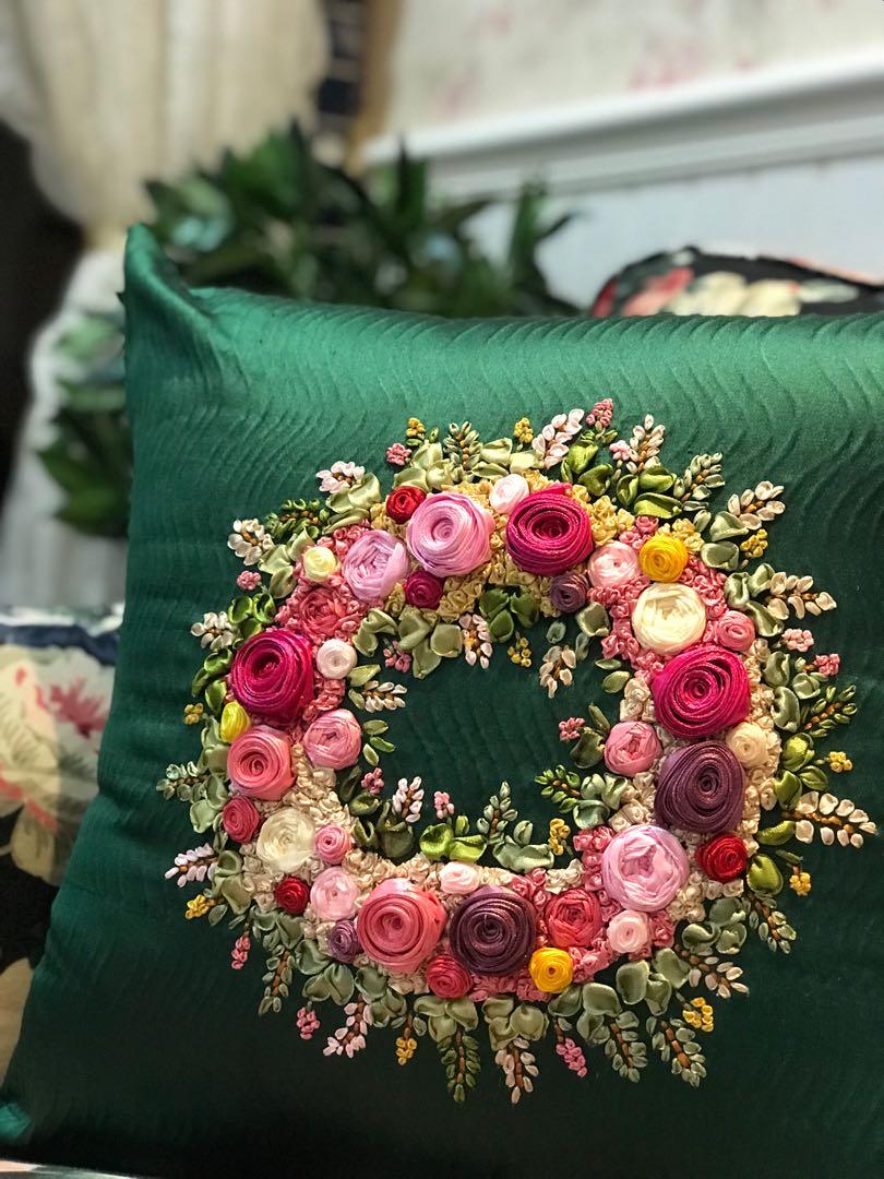 Cushion cover designs with ribbons shop