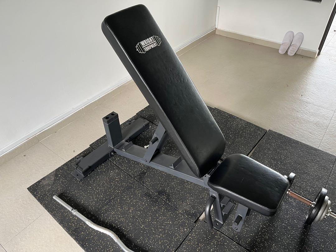 Heavy duty weight bench, mats and weihkts, Sports Equipment, Exercise & Fitness, Weights
