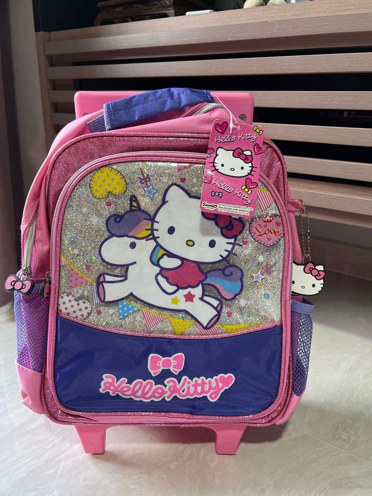 Hello kitty trolley school bag 2025