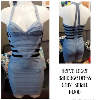 Hervé Léger Bicolor Bandage Dress