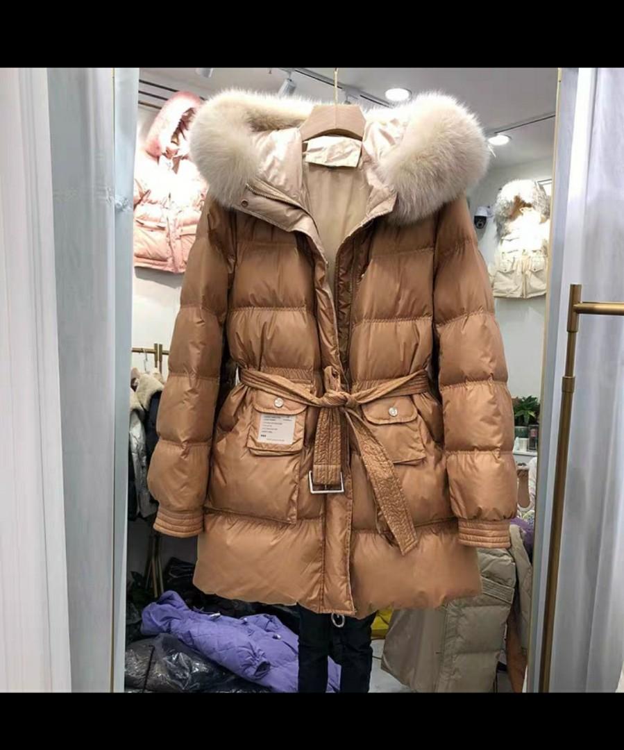 Fur lined down parka discount