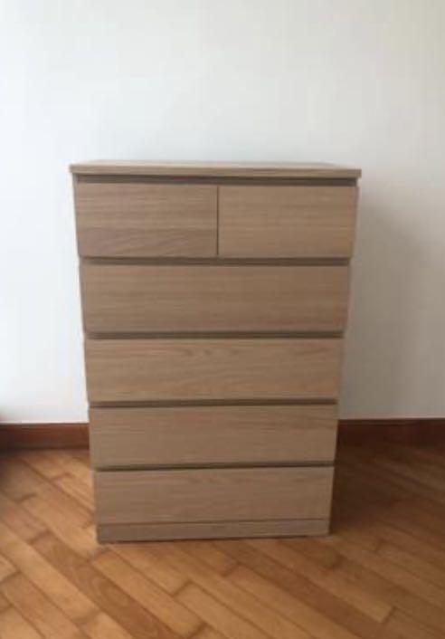 Ikea Malm Chest Of 6 Drawer 傢俬 家居, Ikea Malm Tall Dresser Dimensions