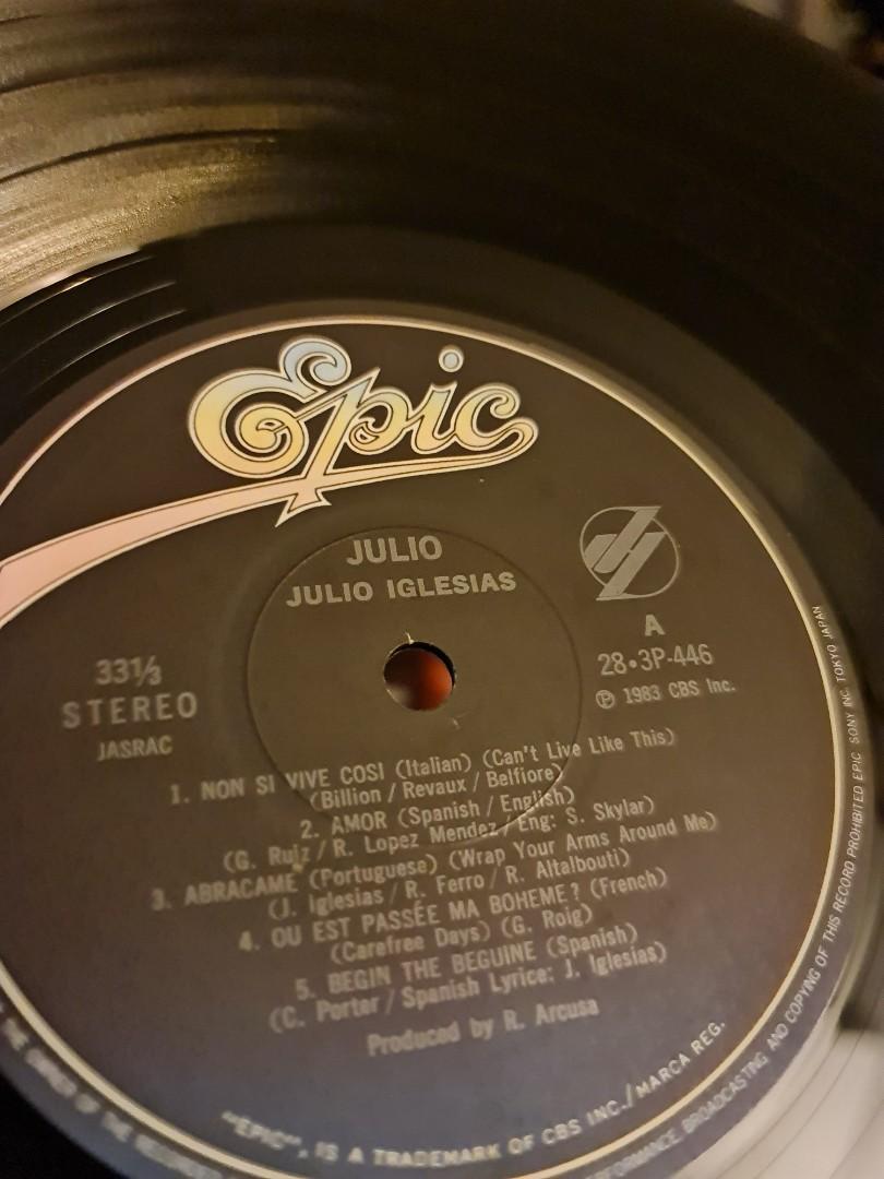 Julio - Julio Iglesias LP Vinyl Record Piring Hitam, Hobbies & Toys ...