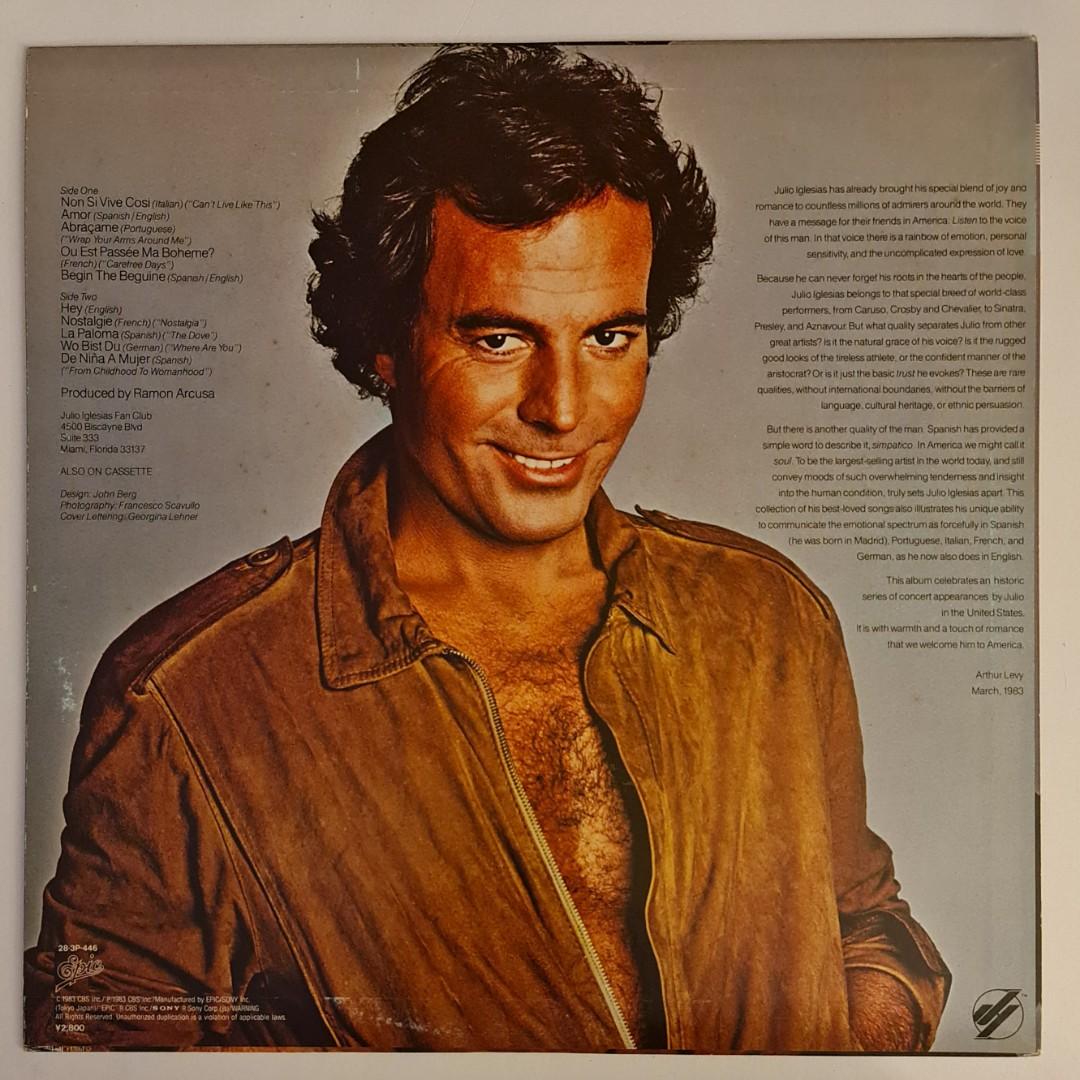 Julio - Julio Iglesias LP Vinyl Record Piring Hitam, Hobbies & Toys ...
