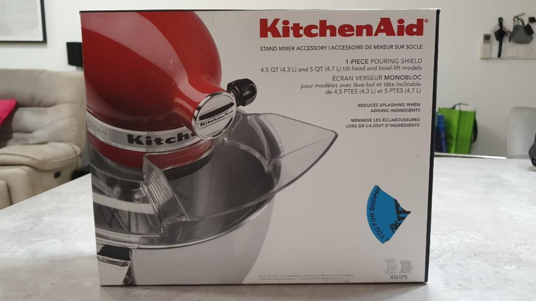 KitchenAid KN1PS Pouring Shield Fits 4.5 or 5 Quart Artisan Tilt Stand  Mixers