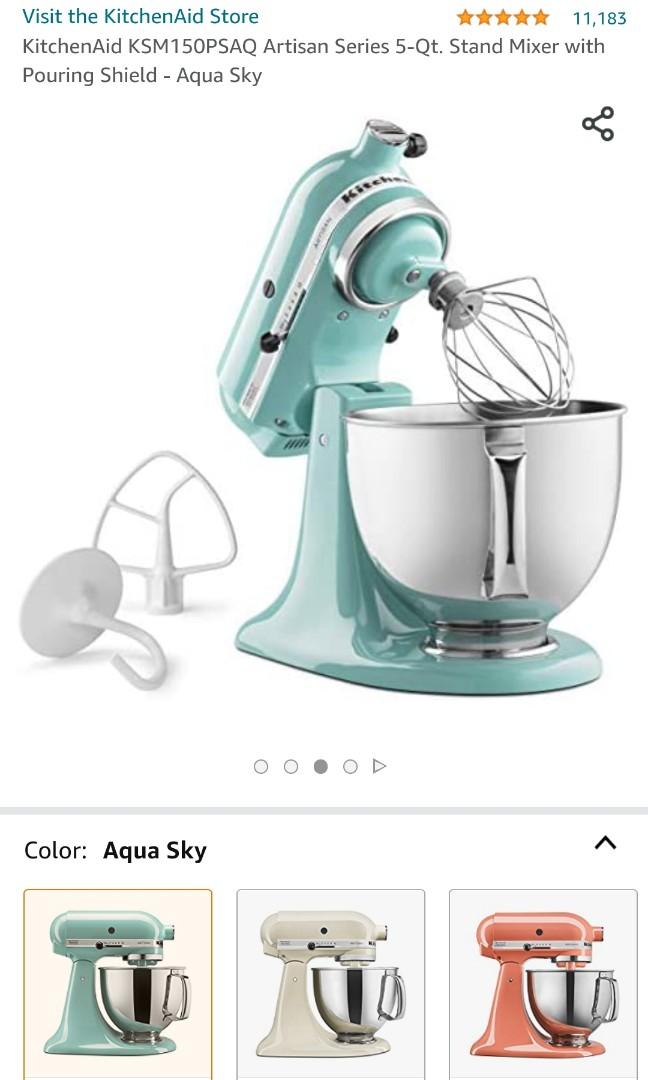 KitchenAid KSM150PSAQ Artisan Aqua Sky Teal 5-Quart Tilt-Head