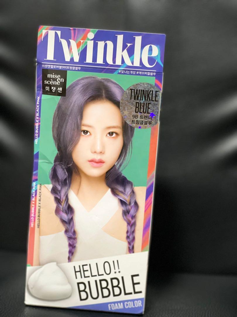 Korea Bubble Hair Dye Mise en scene twinkle blue, Beauty & Personal