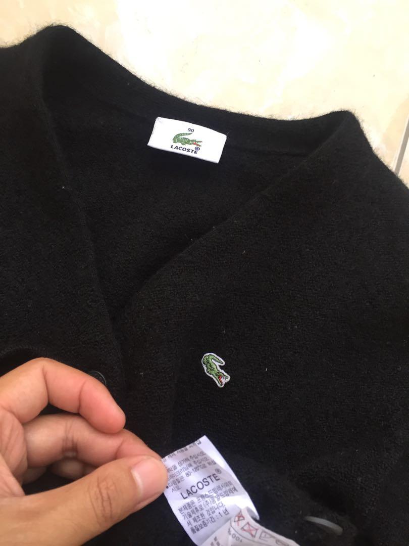 Lacoste black cardigan shop