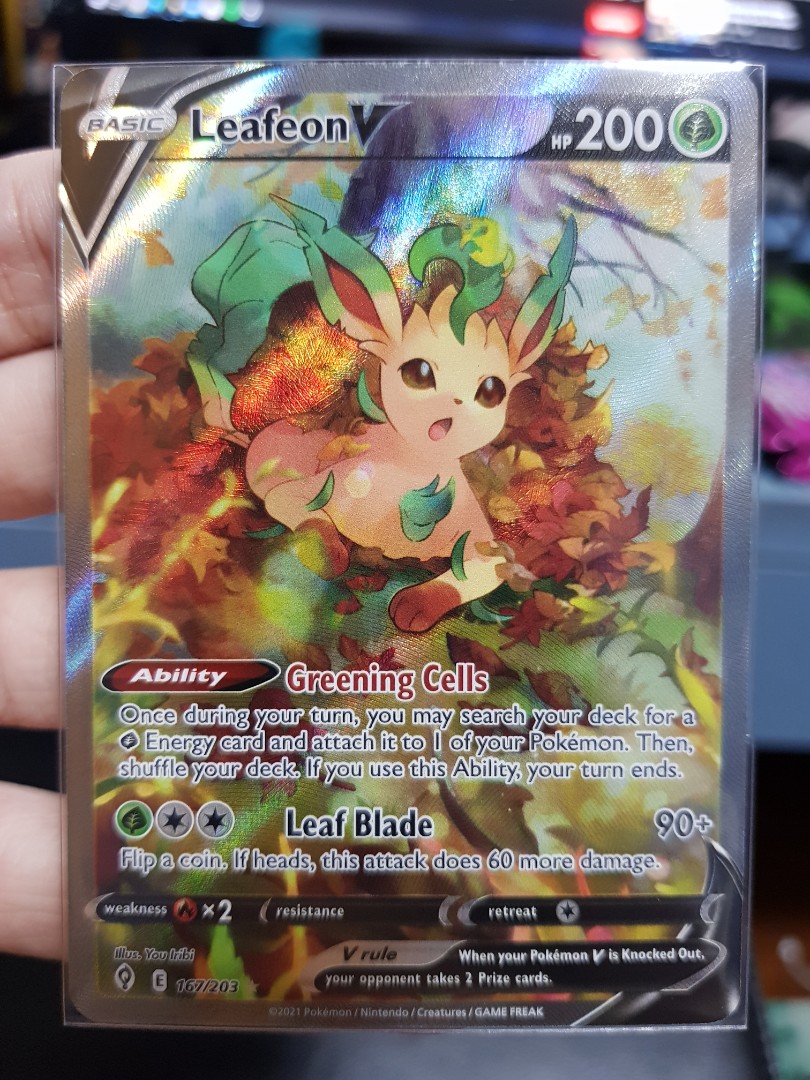 Leafeon V Alternate Art 167/203 Pokémon Evolving Skies